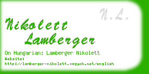nikolett lamberger business card